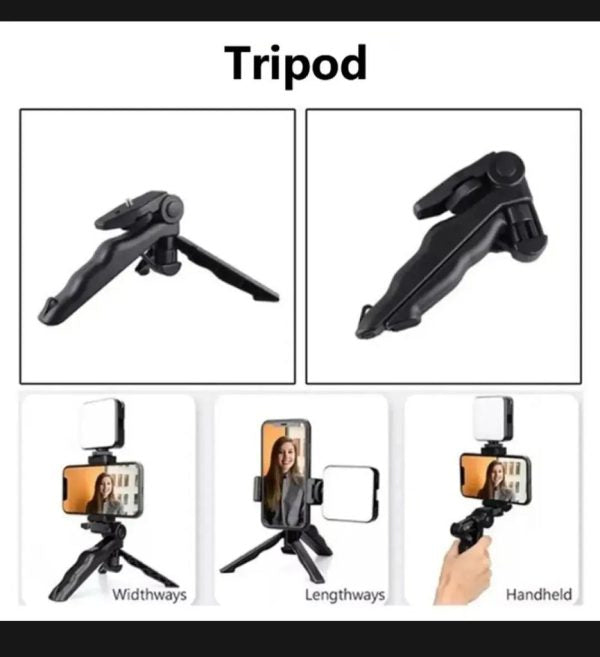 Ay-49 Video Making Kit Vlogging Tripod Triple Band Light