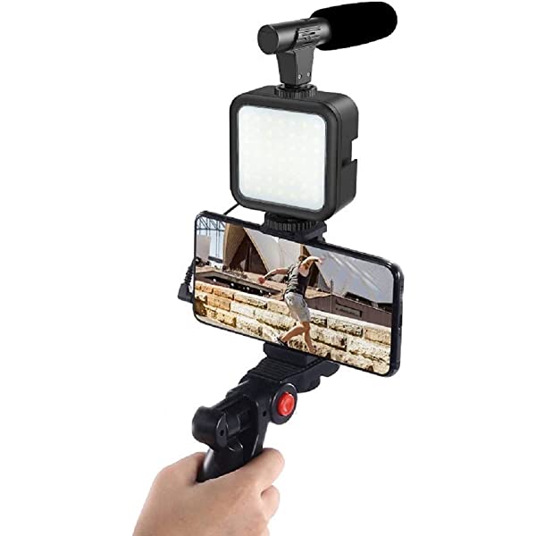 Ay-49 Video Making Kit Vlogging Tripod Triple Band Light